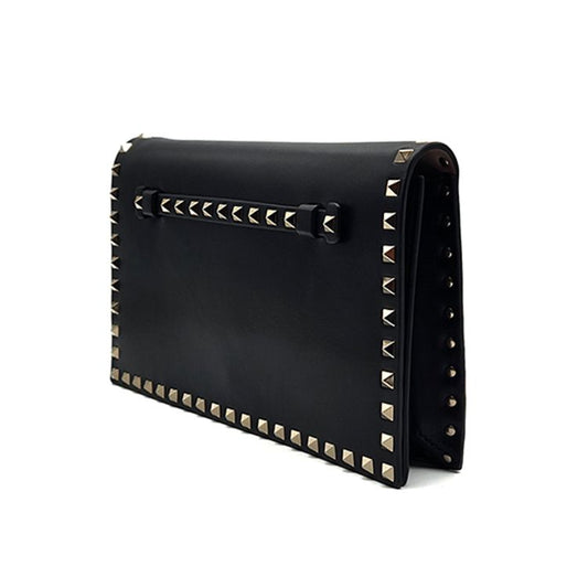 VALENTINO ロックスタッド フラップ クラッチ L797609 76124148