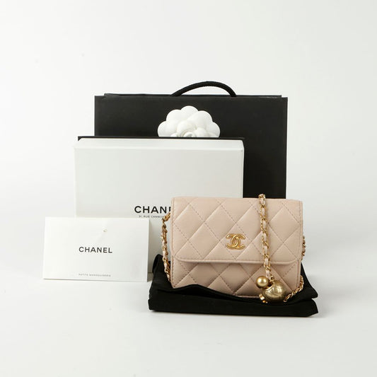 CHANEL AP1628 ウェイスト ミニ ゴールデンボール ショルダー兼クロスバッグ 76011625
