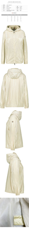 MONCLER 24SS WUISSE Logo-Patch Hoodie Jacke Hellbeige 1A000 75 596NO 21F 76271497 [P]