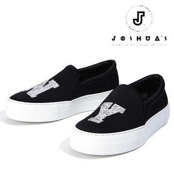 Joshua & Sons Joshua Sanders Glitter NY Slip-On 10078GNY SILVER NY 76398555