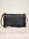 CHANEL Boy Bag Large Lambskin Gold Tone 20 Series Condition A 76404280 [P]