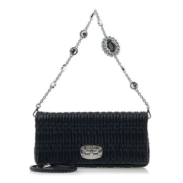 Miu Miu 5BD233 FVJ F0002 (COG) Women's Crystal Leather Bag 76416068