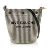 SAINT LAURENT Embroidered Canvas Rib Gosh Bag 76416678 [P]