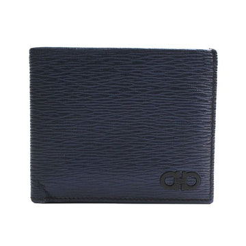 Salvatore Ferragamo Midnight Blue Men's Leather Slim Wallet 76422353