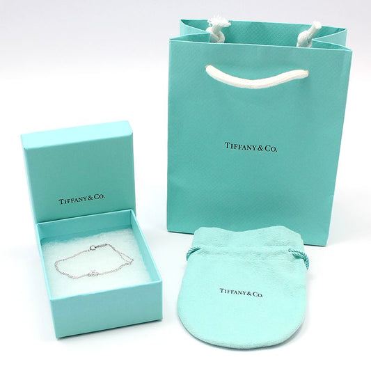 Tiffany & Co Platinum 0.17 Carat 1P Diamond Solitaire Bracelet 76465077