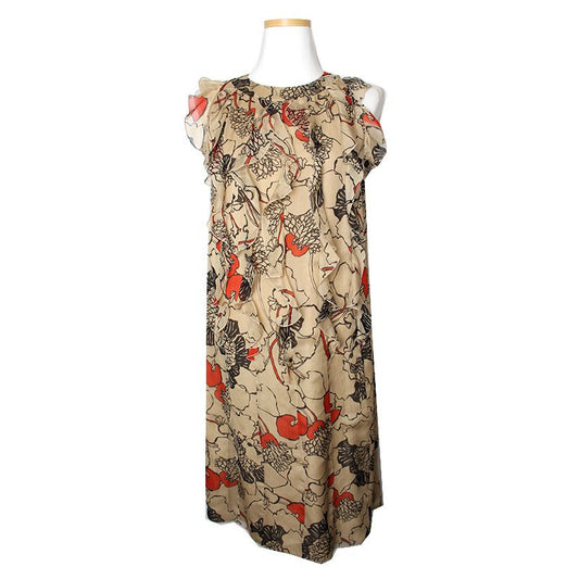 VALENTINO シルクプリントワンピース 44, 55 76477437