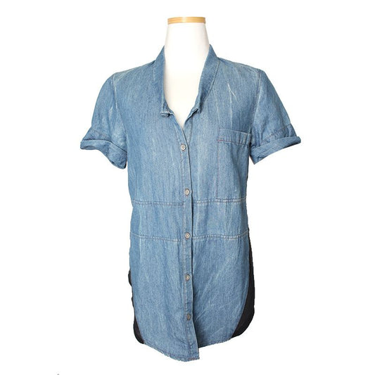 HELMUT LANG ヘルムート・ラング ツートン デニムシャツ 44 76543227