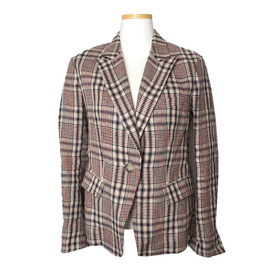 ISABEL MARANT Étoile Karomuster Ein-Knopf Jacke 44 76543561