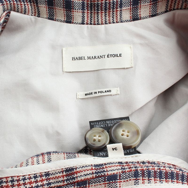Isabel Marant Étoile Check Single Button Jacket 44 76543561 [P