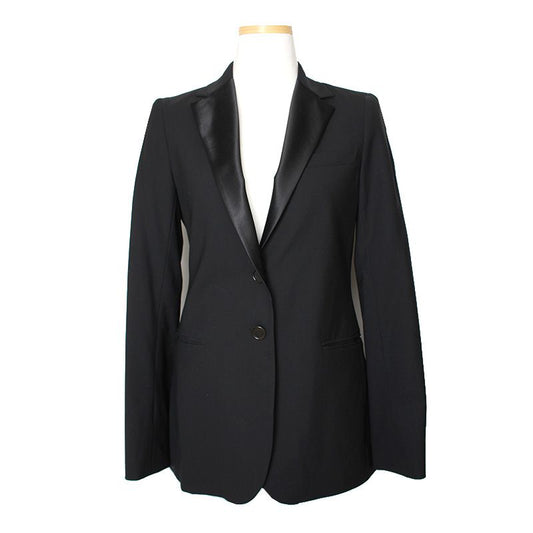 THEORY Satin Revers schwarz Jacke 44 76545178