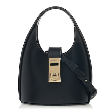 SALVATORE FERRAGAMO Gancini Soft Mini Tote Bag NERO CALF 0764454 76551439
