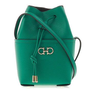 SALVATORE FERRAGAMO SMERALDO 間口かんかん バケットバッグ ミニ 0758898 76551840