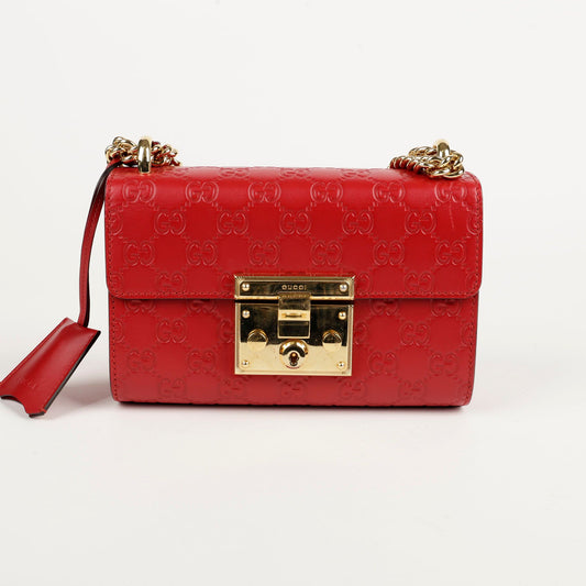 GUCCI 409487 パドルロック スモール チェーン ショルダー＆クロスバック 80400990