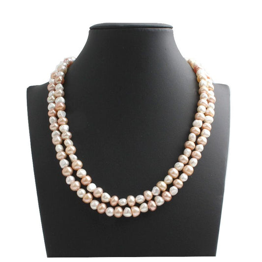Other Brand White Pink Baroque Pearl Necklace 76605540