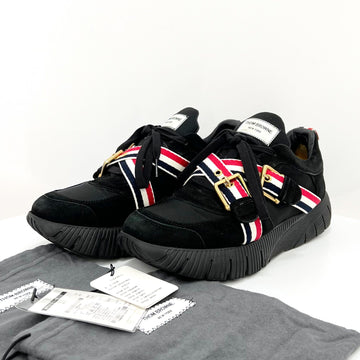 THOM BROWNE スリーストライプストラップスニーカー ブラック 63008921