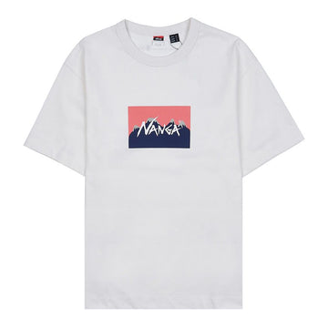 NANGA Hybrid Logo T-Shirt WHT/PINK 76656031