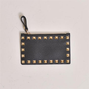 VALENTINO XW2P0548 ラックスタッド ジッパーカードホルダー 76788510