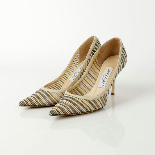 JIMMY CHOO Pumps mit Streifenmuster aus Mesh Größe 35 76781298