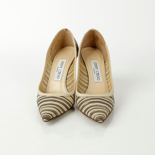 JIMMY CHOO Pumps mit Streifenmuster aus Mesh Größe 35 76781298