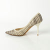 JIMMY CHOO ストライプ メッシュ ポンプ ヒール 35サイズ 76781298 [P]