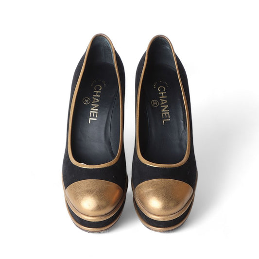 CHANEL G29181 Pumps aus Wildleder in Two-Tone 37C/32342 76939127