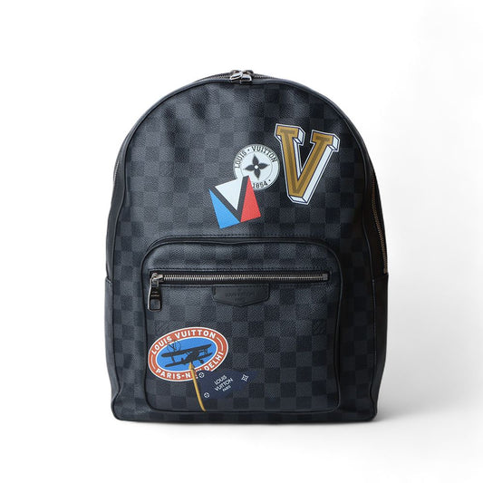 LOUIS VUITTON N64424 限定版 ダミエ グラフィット ワールドツアー ジョシュ バックパック/32353 76944138
