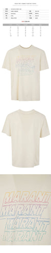 Isabel Marant 24SS Rainbow Logo T-Shirt Ecru TS0149HA B1N09H 23EC 76994411 [P]