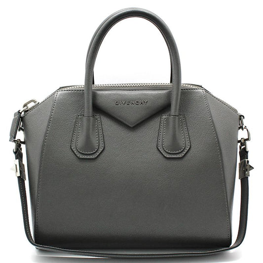 GIVENCHY グレー ゴート スキン アンティゴナ スモール ショルダーバッグ 77131648