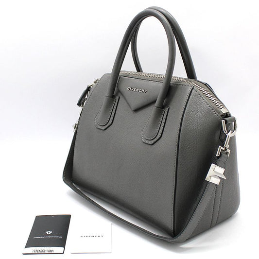 GIVENCHY グレー ゴート スキン アンティゴナ スモール ショルダーバッグ 77131648