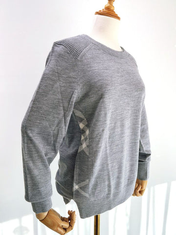 BURBERRY Meigan Wollcheck Damen Strickpullover MID GREY 40513421 77205590