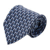 Salvatore Ferragamo Bird Print Silk Tie 35 0813 NAVY 0757902 77282166 [P]