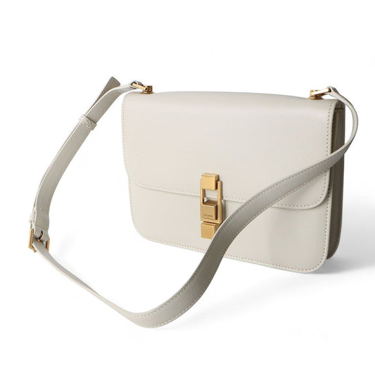 SAINT LAURENT カレ シャトルバッグ ヴィンテージ ブラン ショルダーバッグ 32386-1 77315163