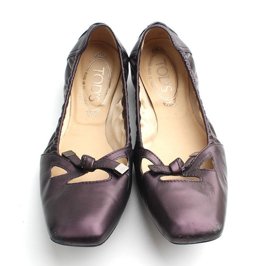 TODS Lila-Braune Mary Jane Flachschuhe 8 77600755