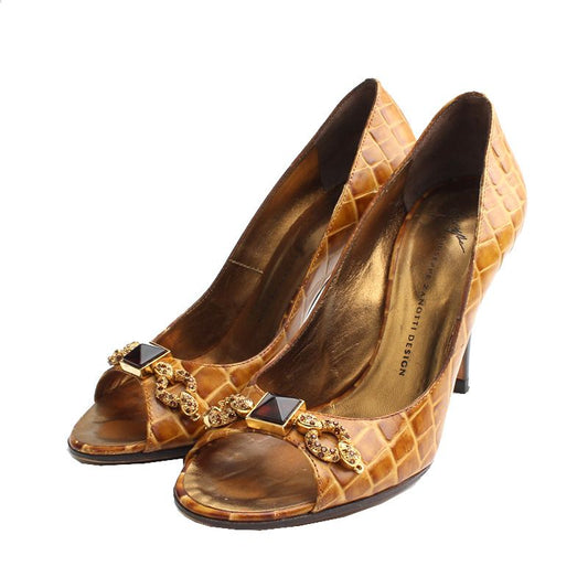 GIUSEPPE ZANOTTI Wani Muster Gold Pumps 36 77601257