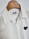 Comme Des Garcons White Black Patch Women's Shirt C0507 77615474 [P]