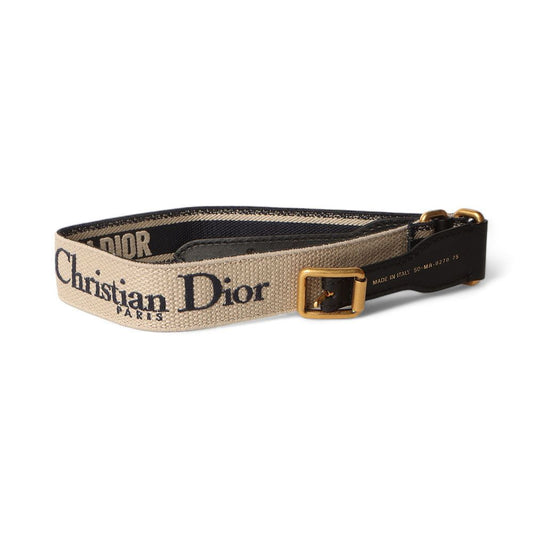Dior Canvas Signature Logo Embroidered Oblique Belt 75 / 32438 77797347