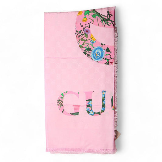 Gucci GG Flora Silk Modal Shawl Scarf 32456 77910612