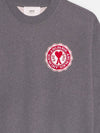 AMI Paris Logo Patch Sweatshirt Unisex Grau 739 055 41474928 [P]
