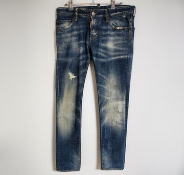 DSQUARED2 オレンジ手錠パッチデニムパンツ 46 S74LA0651 78001887