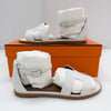HERMES Santorini Sandalen Slipper Weiß H182139ZH 78089927 [P]