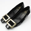 ROGER VIVIER Schwarze Belle Vivier Pumps mit goldfarbigem Metalldraht 35 78179525 [P]