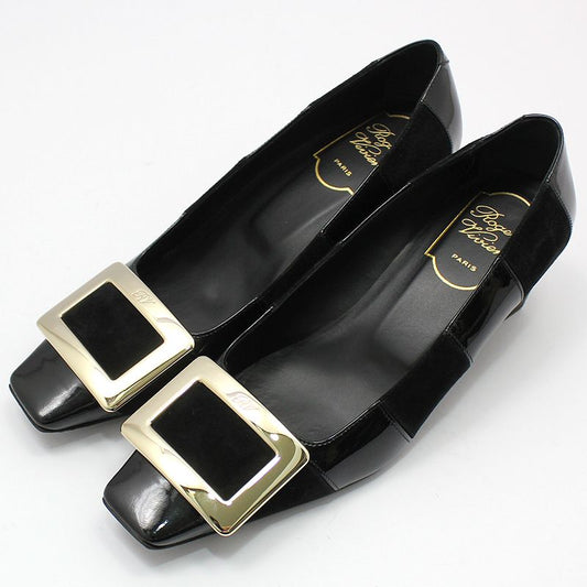 ROGER VIVIER Schwarze Belle Vivier Pumps mit goldfarbigem Metalldraht 35 78179525