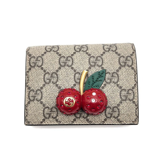 Gucci GG Supreme Cherry Bi-Fold Wallet 476050 78331314
