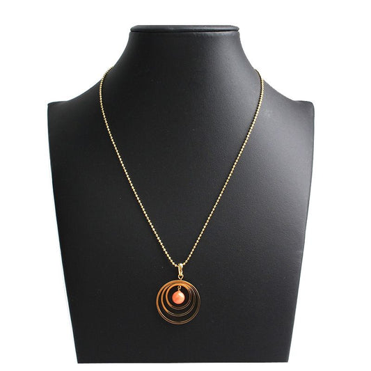 Other Brand Coral Pendant Necklace and Earring Set 78390380