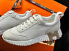 HERMES Bouncing Sneakers Mesh Weiß Khaki Bordeaux 78390811 [P]