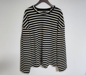 Juun.j Black Stripe Oversized Long Sleeve M 78475240