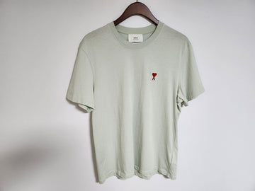 AMI Mint Small Heart Embroidery Short Sleeve T-shirt L0516 78477432