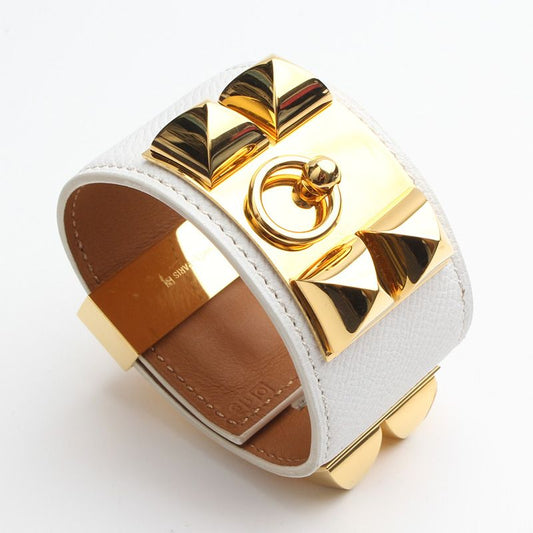 Hermes Gold Plated Medor Blanc Bracelet S O 78477699