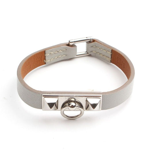 Hermes Micro Rival Silver Bracelet Q stamp 78621120