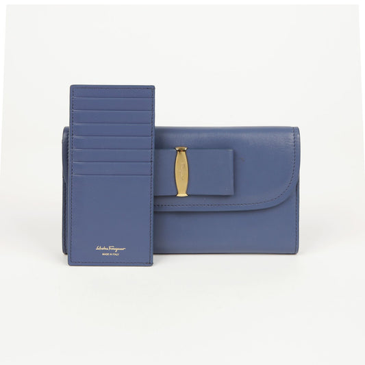 SALVATORE FERRAGAMO 22C776 Bar Ribbons Klappen Strap Langbörse 79240962